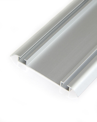 3.ПАРТНЕР Направляющая верх. двухполоз., Матовый хром (6м) Econom